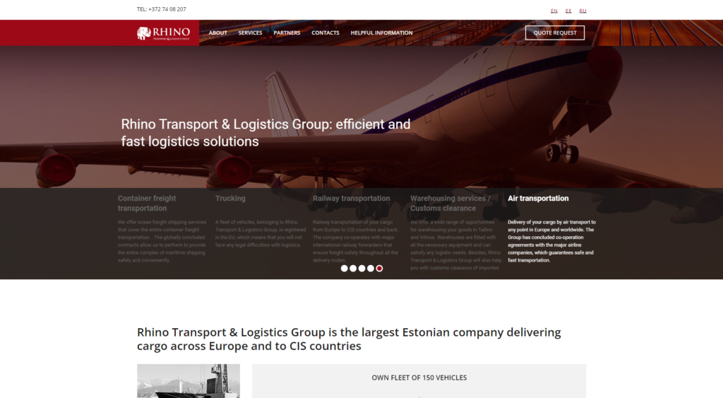Portfolio: Rhino Transport & Logostics Group | Visibilion